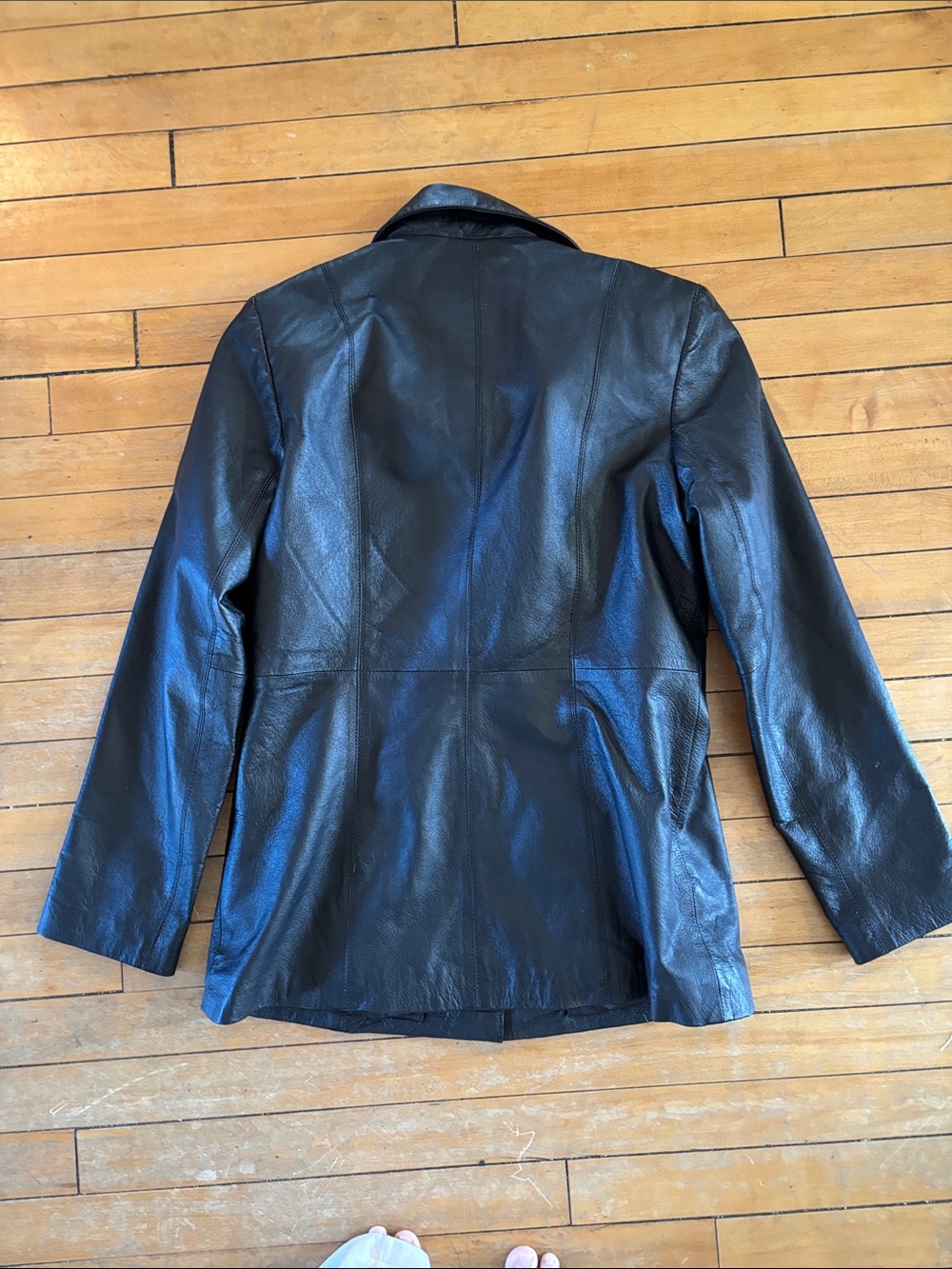 EUC Sonoma Black Leather Button-Front Jacket - Picture 4 of 7